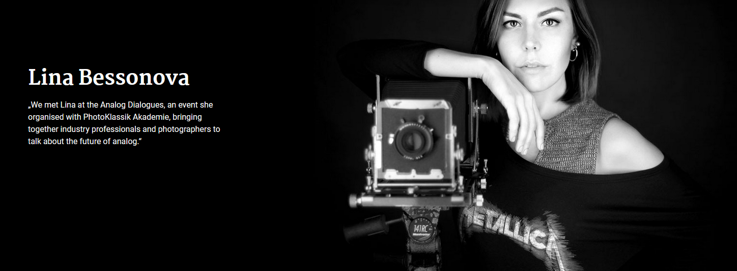 Die Kooperation mit Lina Bessonova zeigt, dass man am Status Quo der analogen Fotografie teilhaben möchte. Tetenal Portrait Lina Bessonova